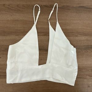 AreYouAmI silk bra top